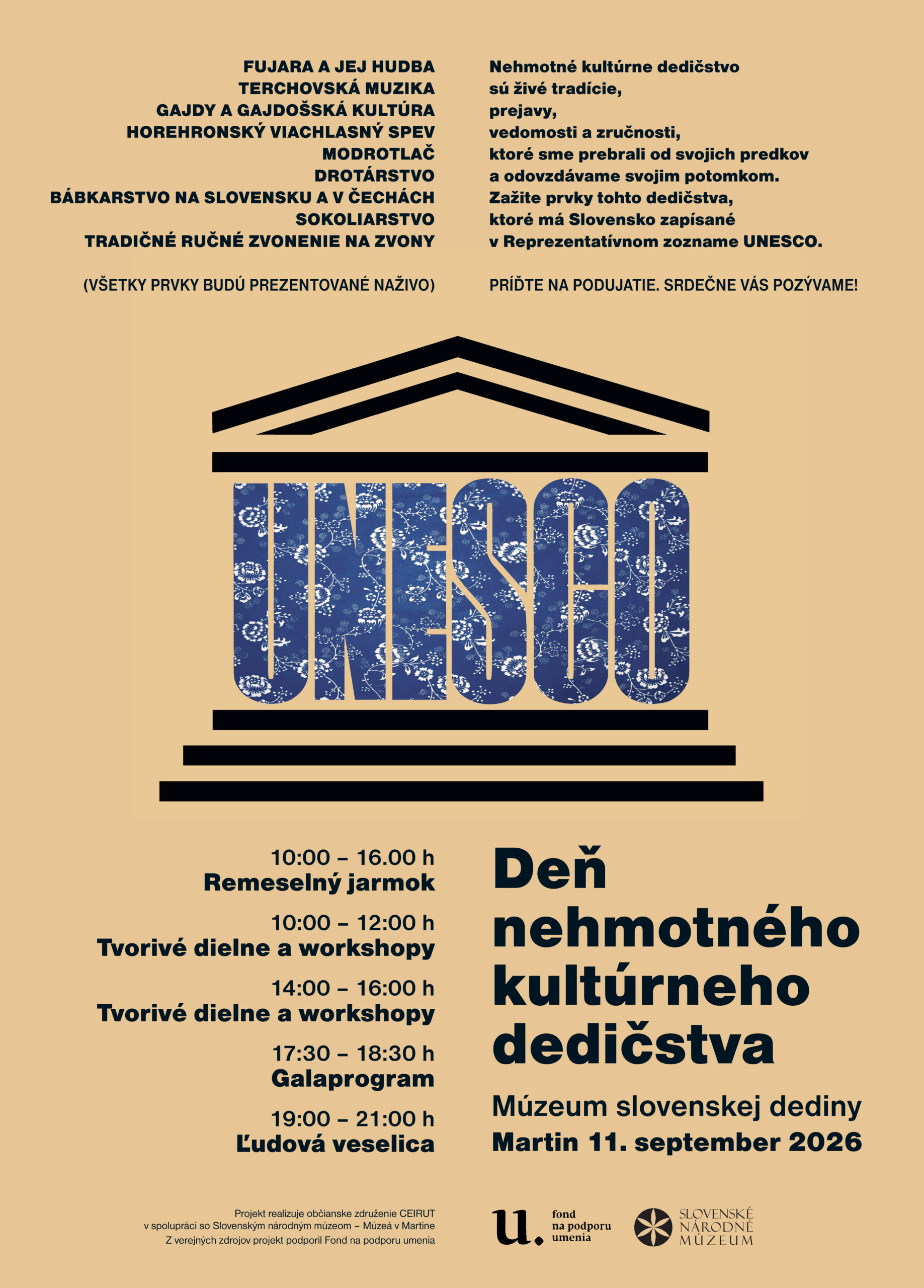 Deň nehmotného kultúrneho dedičstva UNESCO, 11. september 2026